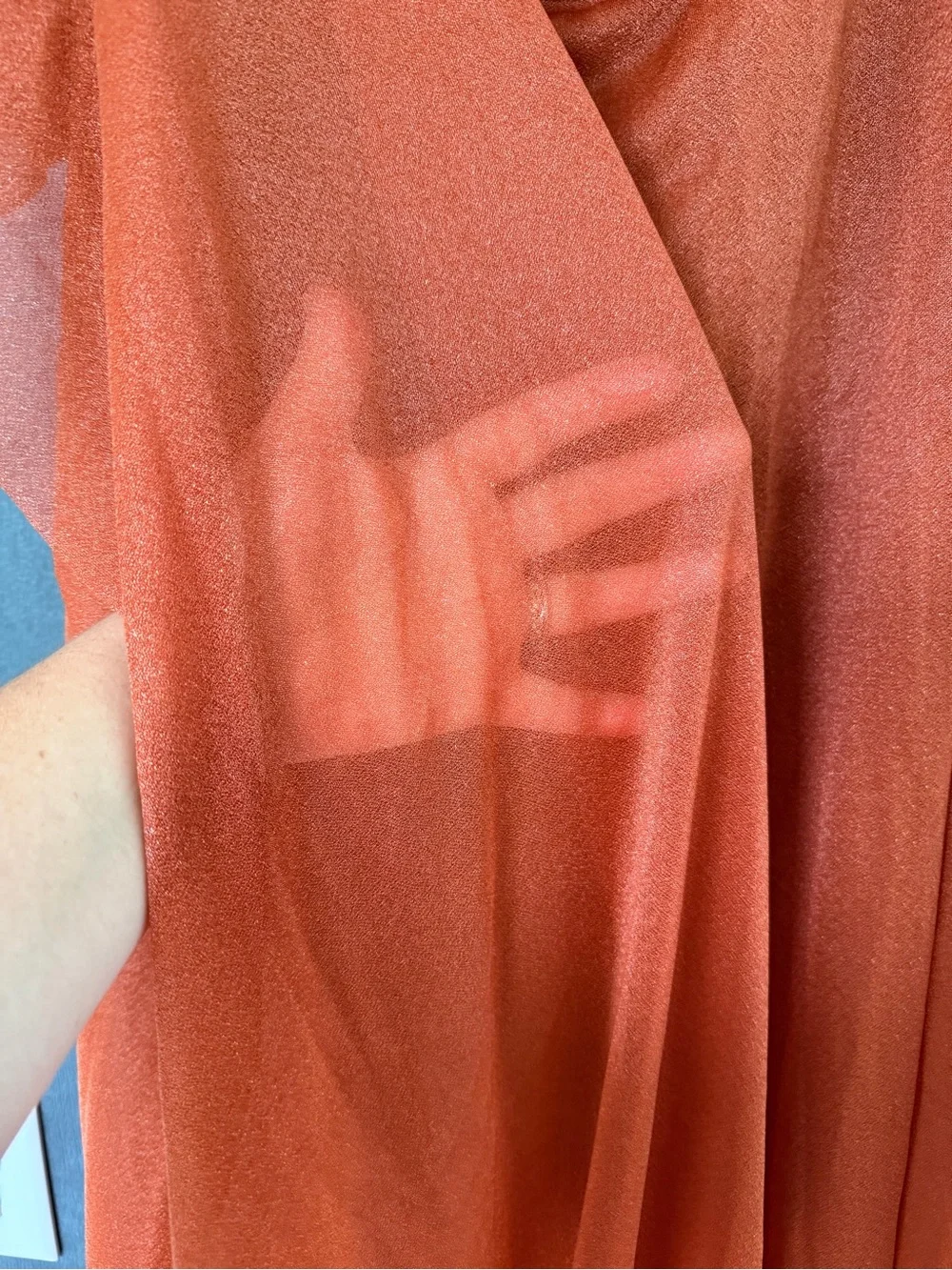 9 - Burnt Orange Chiffon Table Runners - 10’ x 30” each